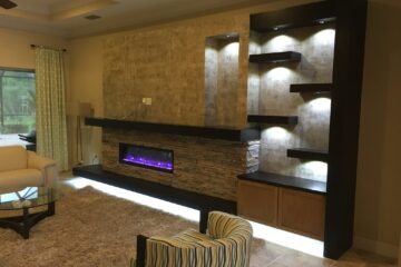wall unit with fireplace B
